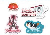 1-20 Sq Inches Custom Shaped Removable Decal