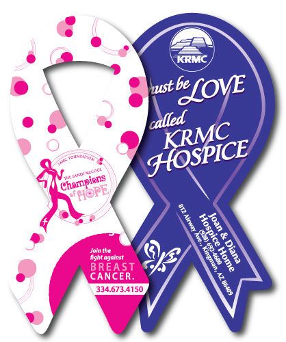 4" x 8" Ribbon Car Magnet, .30 Mil